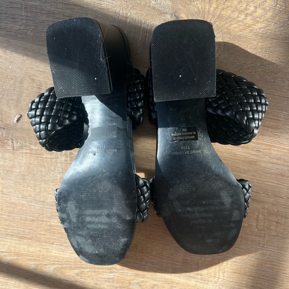 Steve Madden Black Heeled Sandals with Braided Straps - Picture 5 of 5